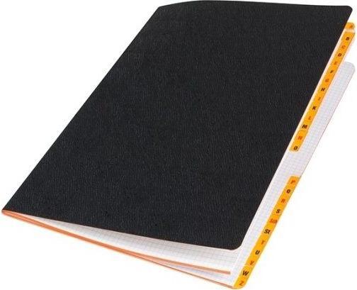 Neutral oilcloth notebook with register 02.11.22.cm sheet (17.5 x 22 cm, Checked)