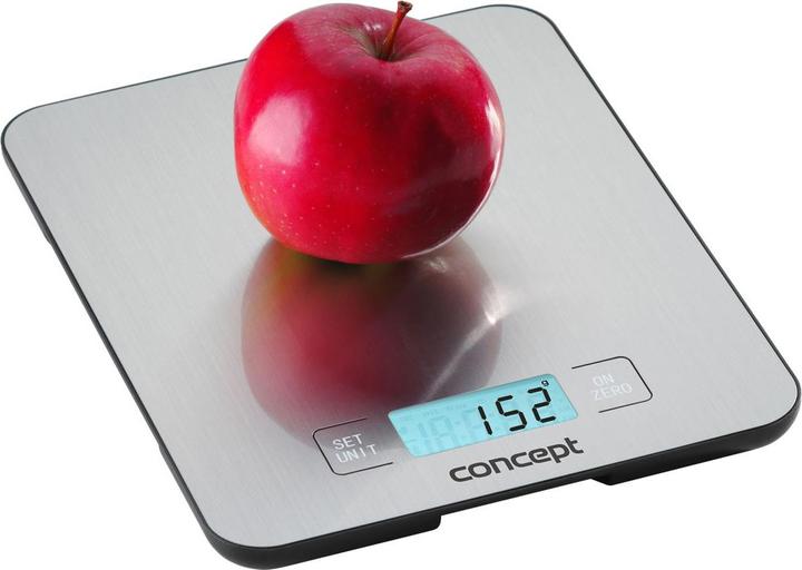 Produktbild Concept VK5710 Küchenwaage Edelstahl Arbeitsplatte Rechteck Elektronische Küchenwaage