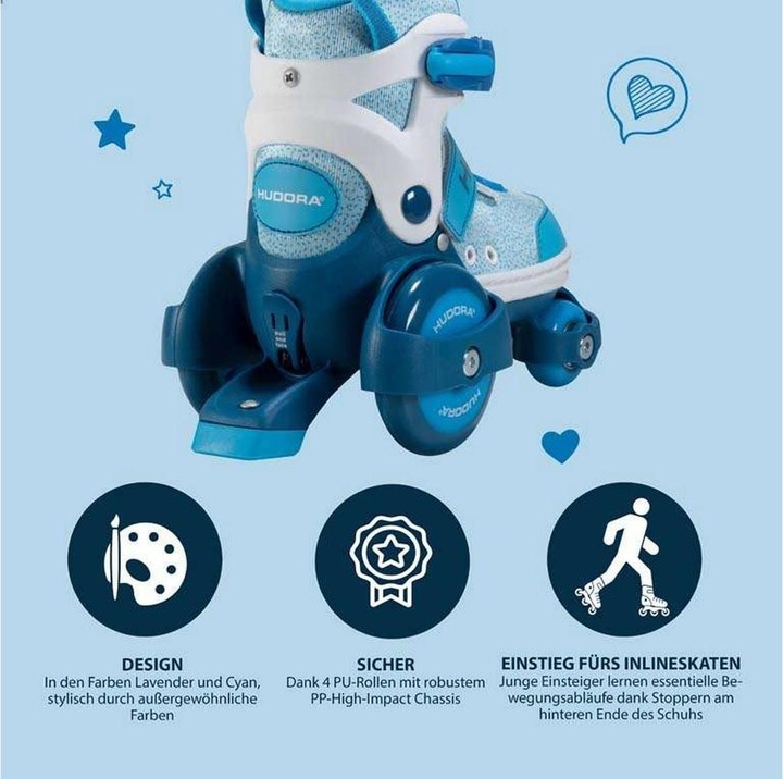 Produktbild Hudora HDO Rollerskates My First Quad 30-23 cy 22064 (30, 31, 32, 33)