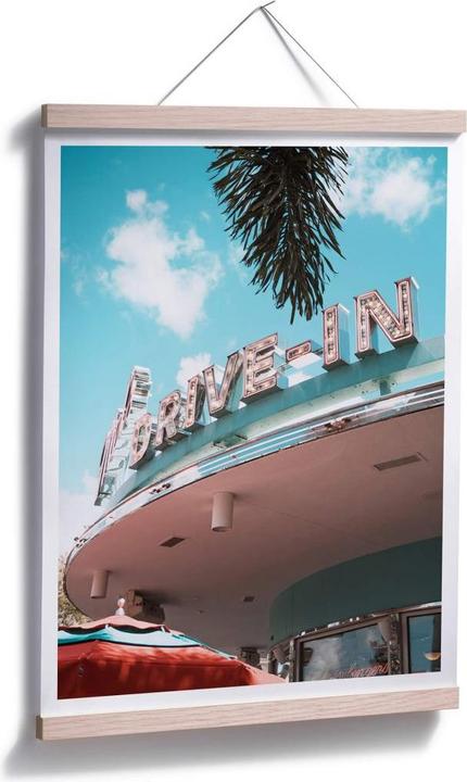 Produktbild Trenddeko Miami Drive-In - Seitenansicht (40 x 50 cm)