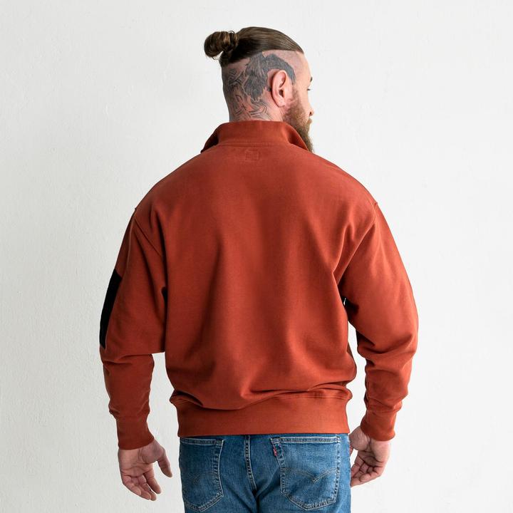 Produktbild Stier Oversized Zip Sweater Functional Pocket organic cotton M Deep Red (M)