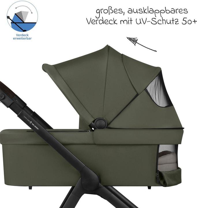 Actual product image ABC Design City Life Carrycot, Avocado