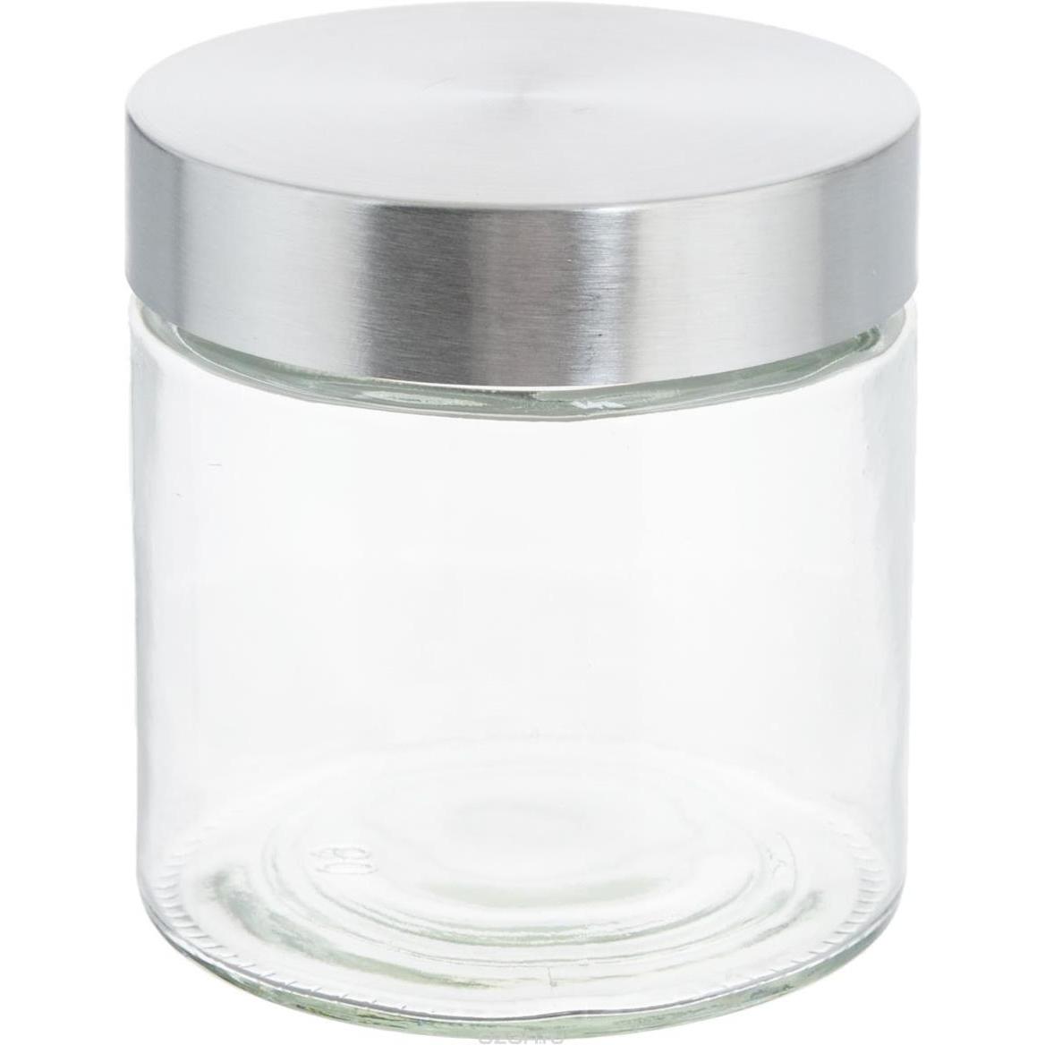 Zeller Present Vetro di conservazione, Contenitori per alimenti, Trasparente, Argento
