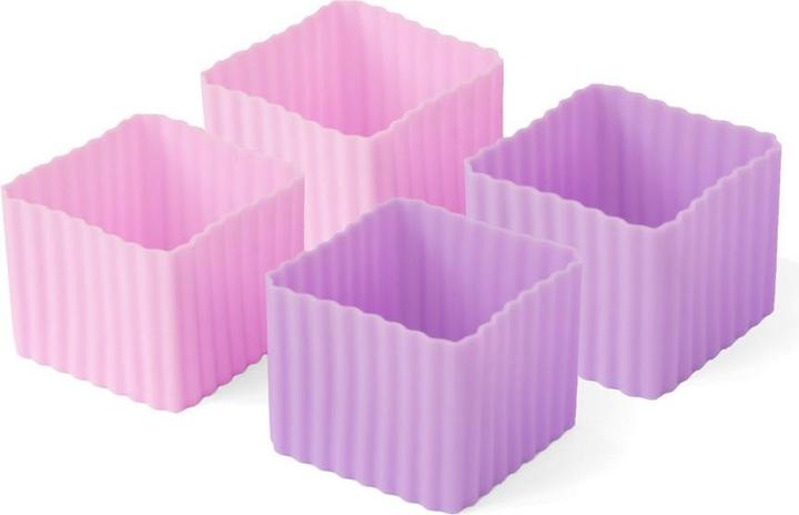 Lekkabox Bento Silikon-Förmchen, 4er Set - Cups Rosa/Flieder