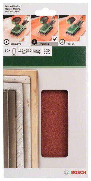Produktbild Bosch Zubehör DIY Schleifblatt 115x230mm K120 10er Set (120)
