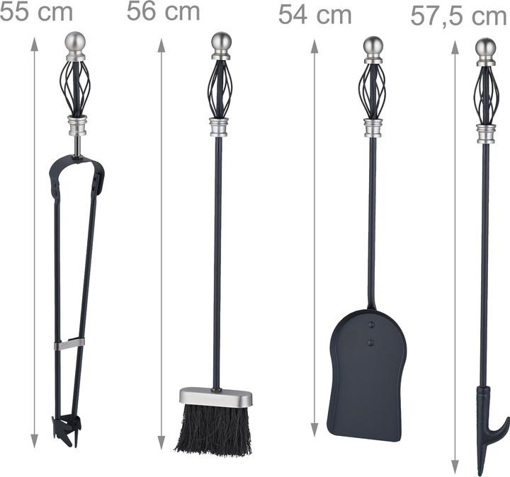 Image du produit Relaxdays Set de 5 couverts de cheminée