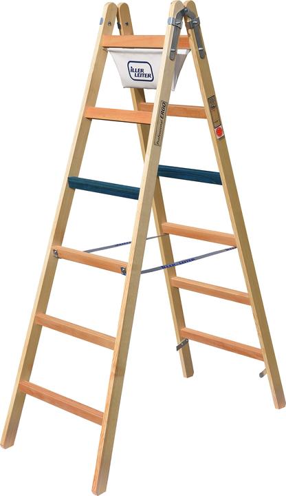 Produktbild Iller Geis&Knoblauch Breitsprossenstehleiter 1112-7 (Stehleiter)