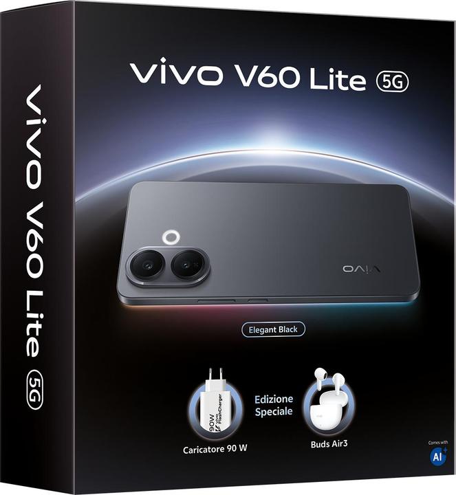 Image du produit Vivo V60 LITE 5G BUND. BK () (256 Go, Noir, 6.69", Double SIM, 5G)