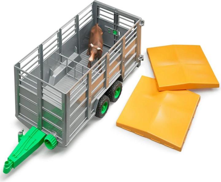 Actual product image Bruder Cattle trailer and cow