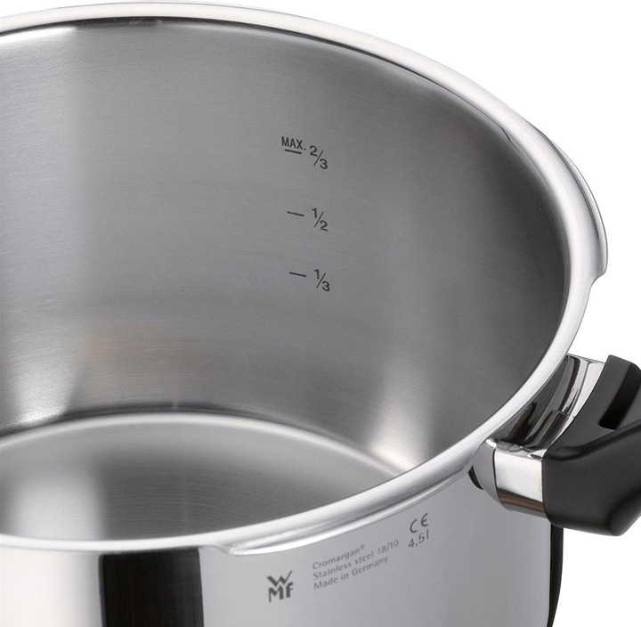 Produktbild WMF Dampfkochtopf Schnellkochtopf 4,5l Perfect Induktion Edelstahl 18/10 (22 cm, Dampfkochtopf)