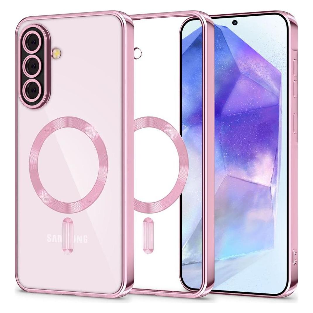 Tech-Protect MagFlex MagSafe Case (Samsung Galaxy A56), Smartphone Hülle, Pink, Transparent