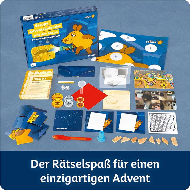 Produktbild Franzis Escape-Adventskalender mit der Maus - Der versteckte Burgschatz