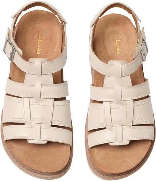 Actual product image Clarks Premium Arwell Sun Womens Sandal Cream Leather 365 EU Cream Leather 36 EU (36)
