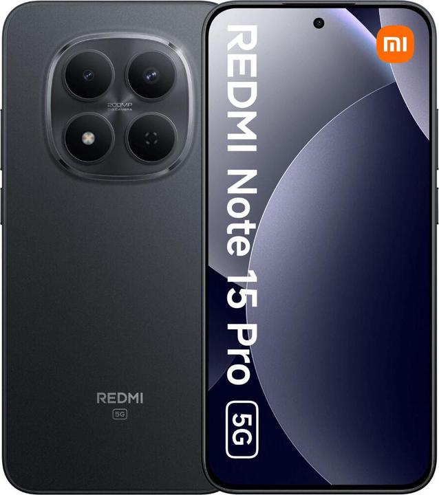 Productafbeelding Xiaomi REDMI Note 15 Pro 5G (512 GB, Black, Zwart, 6.83", Dubbele SIM, 5G)