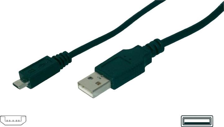 Produktbild Digitus Typ A auf micro-Typ B (1.80 m, USB 2.0, 2.50 W)