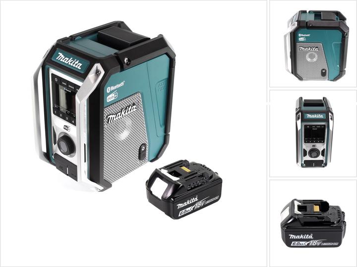 Image du produit Makita DMR 115 G1 Radio de chantier sans fil 12V - 18V Bluetooth DAB+ IP65- + 1x batterie 6,0 Ah, sans