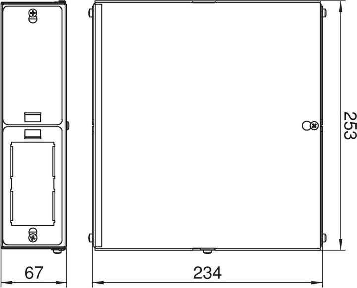 Actual product image OBO Bettermann Consolidation Point Module 45 253x234x67, 6108037 (Duct, 23.40 cm)