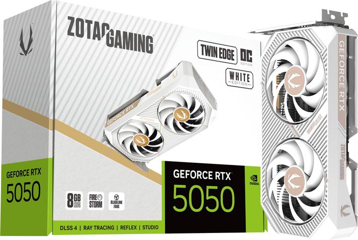 Actual product image Zotac GAMING GeForce RTX 5050 Twin Edge OC White 8GB GDDR6 Grafikkarte 3x DP, 1x HDMI (8 GB)
