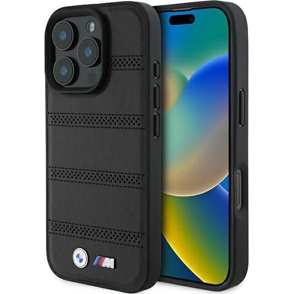 BMW BMHMP16L23PUSPK iPhone 16 Pro 6.3" czarny/black hardcase M Perforated And Stitched Line MagSafe (Apple iPhone 16 Pro...