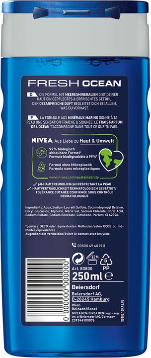 Produktbild NIVEA MEN DUPLIKAT Pflegedusche Fresh Ocean (250 ml)