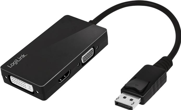 Produktbild LogiLink 4K DisplayPort Adapter (DVI, HDMI, VGA, 15 cm)
