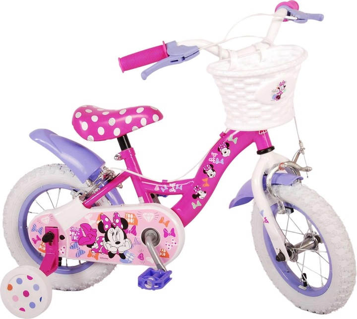 Disney Minnie Cutest Ever! Kinderfiets - Meisjes - 12 inch - Roze - Twee handremmen (12")