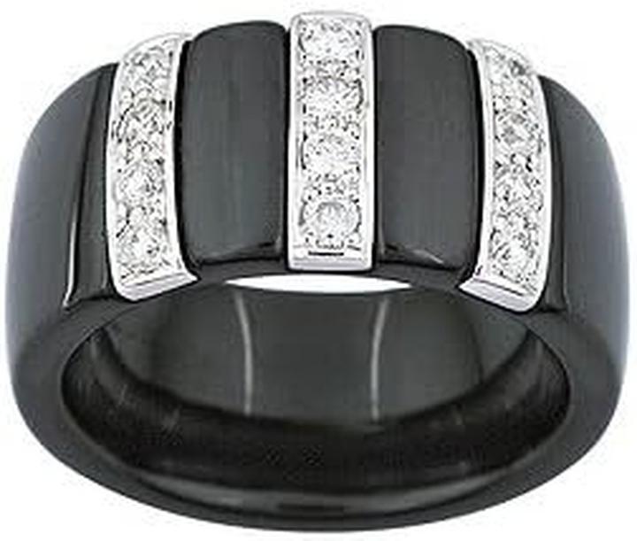 Produktbild Jeell Ladies Ring ceramics and diamonds Reference ff011gcnb Band Gold band ring (54)