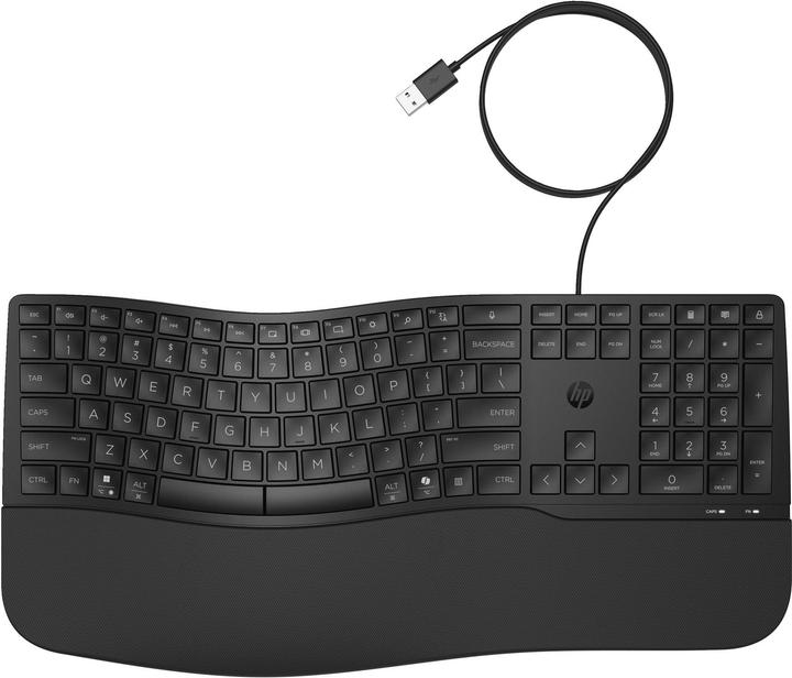 Actual product image HP 480 Comfort Wired Keyboard-GR (P) (DE, Cable)