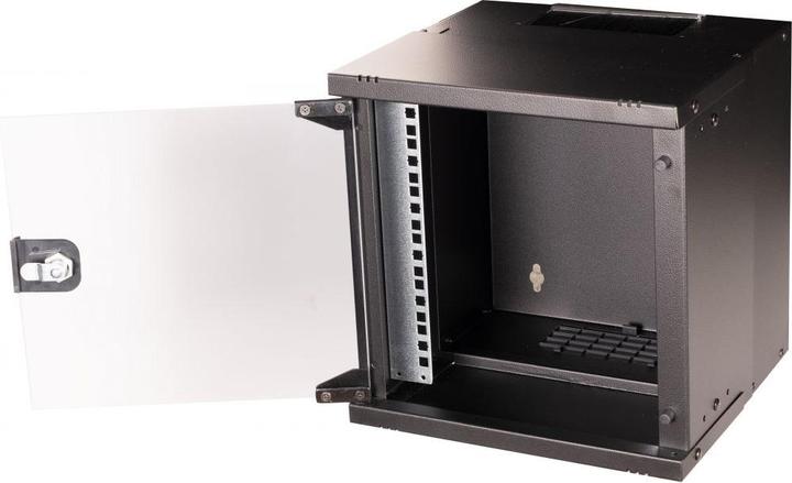 Actual product image equip Wall-mounted enclosure 10" 06U 300x300mm black (6 RU, 10 inch rack)