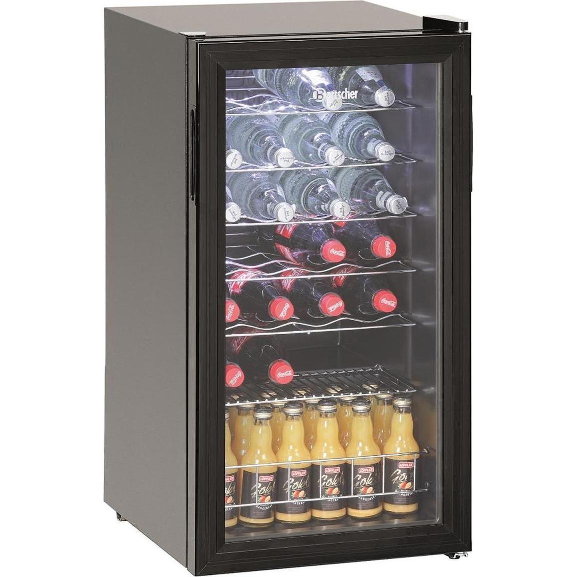 Bartscher Flaschenkühlschrank 700182G 88L G 28Fl.Doppel-Verglasung 5Ablagen, Flaschenkühler