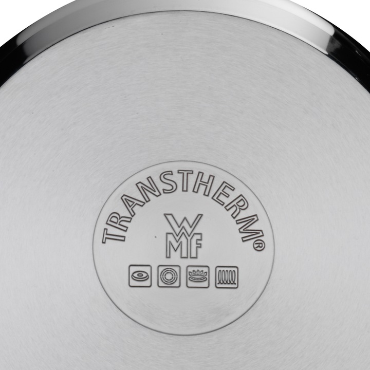 Produktbild WMF Wok Set 4tlg Wokpfanne 36cm 4,5l Glasdeckel Induktion Edelstahl (36 cm, Wok Pfanne, Edelstahl)