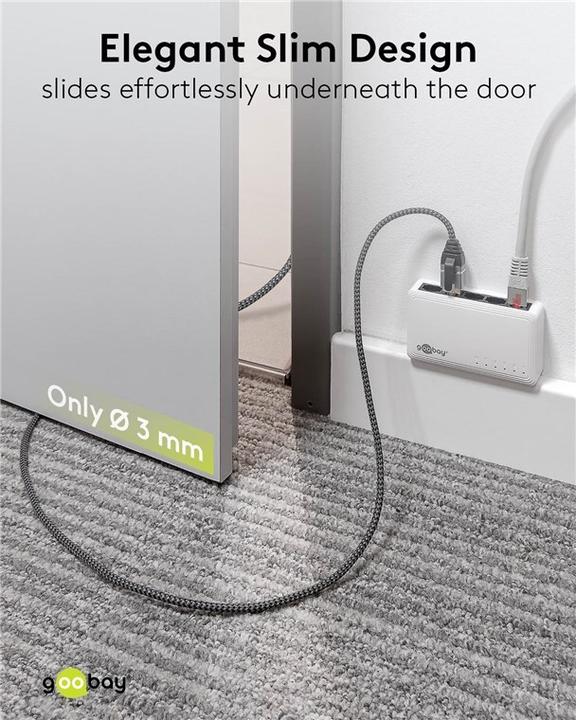 Image du produit Goobay Câble Ethernet USB-A 3.0 vers RJ45, Slim, 2 m (USB 3.0, RJ45 (1x))