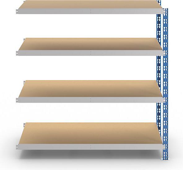 Actual product image eurokraft basic Wide span boltless shelf unit with chipboard shelves, depth 600 mm, extension