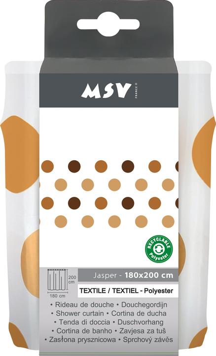 Productafbeelding spirella Douchegordijn 180 X 200 cm Jasper Chokolade (180 x 200 cm)