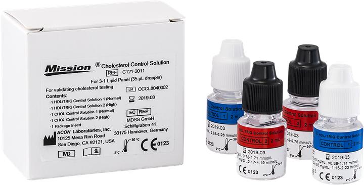 Swiss point of care Mission 3-in-1 Kontrolllösung Cholesterin (Kontrolllösung)