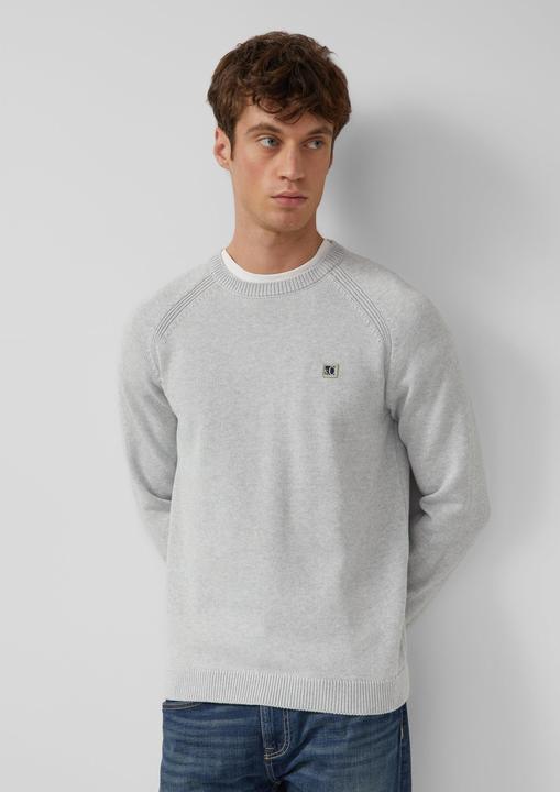 Produktbild s.Oliver Strickpullover Strickpullover aus Baumwolle mit Raglanärmeln (L)