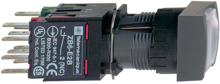 Actual product image Schneider Electric Illuminated push-button, white Ř 16, flat, o. XB6CW1B1B