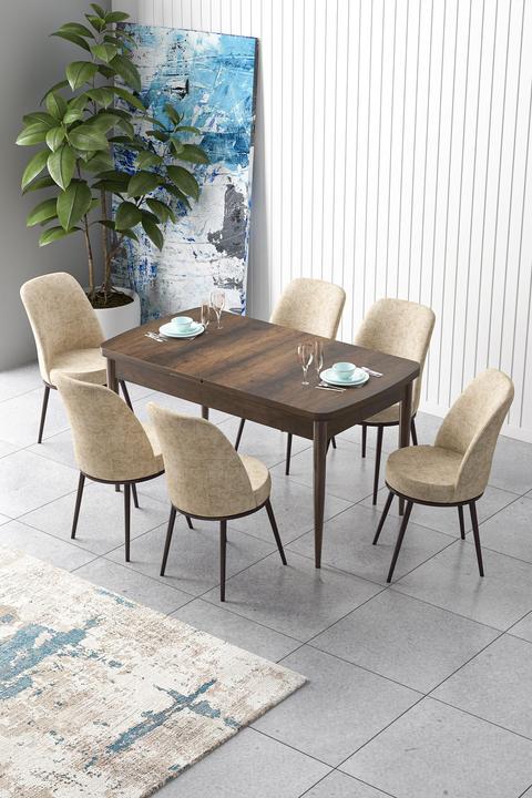 Actual product image Hanah Home Zen Extendable Dining TableChairs Set (MDF, Metal)