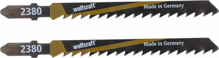 Produktbild wolfcraft 2 Stichsägeblätter HCS L=100mm T-Schaft
