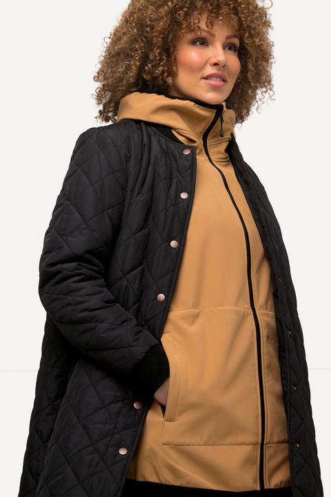 Produktbild Ulla Popken 2-in-1-Steppjacke, extra Softshelleinsatz, Strickkragen (50, 52)