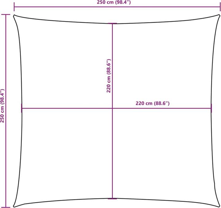 Produktbild vidaXL Sonnensegel (250 x 250 cm)