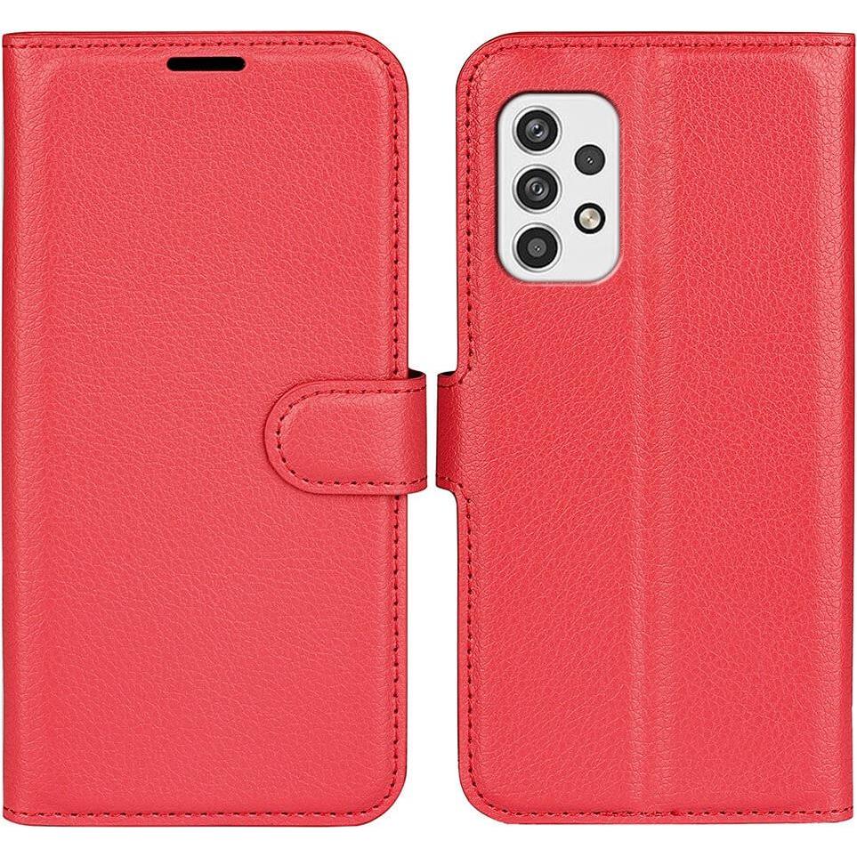 Thumbnail - Cover-Discount Galaxy A23 - Leder Etui Hülle rot (Samsung Galaxy A23), Smartphone Hülle, Rot