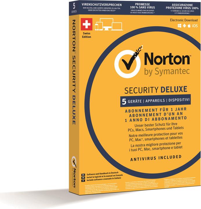 NortonLifeLock Sécurité Deluxe (5 Utilisateur, 12 mois)