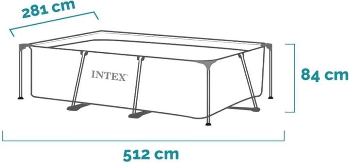 Actual product image Intex 4.5M X 2.2M X 0.84M RECTANGULAR FRAME POOL SET (450 x 220 x 84 cm)