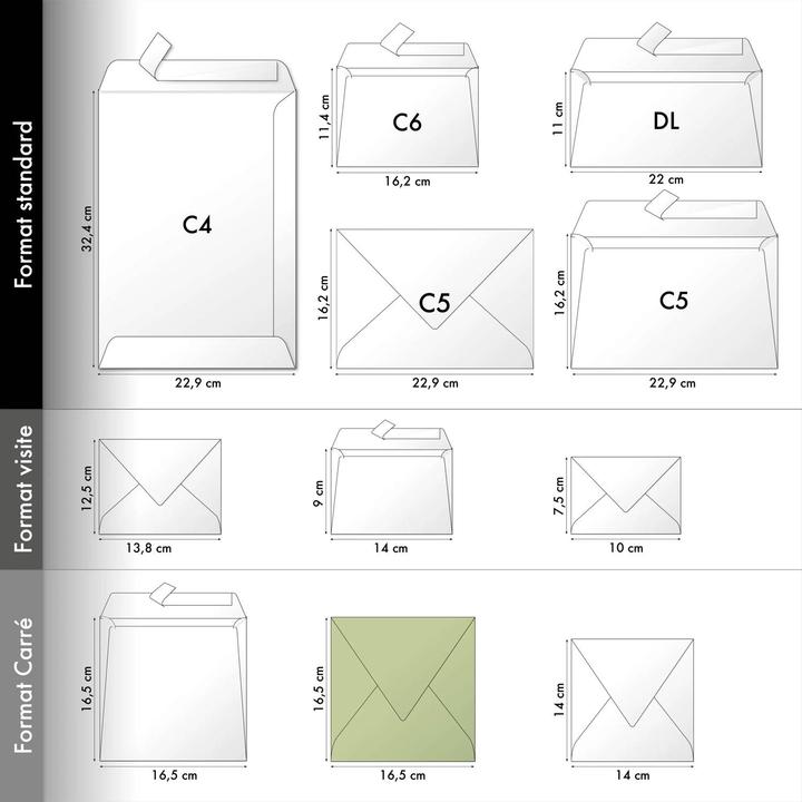 Actual product image Clairefontaine Envelopes (165 x 165 mm, 20x)