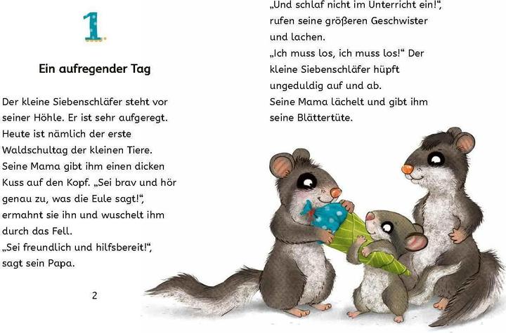 Produktbild Kleine Lesehelden: Der kleine Siebenschläfer kommt in die Schule (Deutsch, Sabine Bohlmann, Kerstin Schoene, 2022)