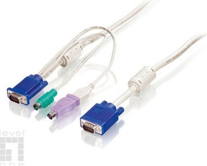 LevelOne Level One ACC-2103 Kabelsatz zu KVM-0830/1630 VGA 2xPS2, 5m