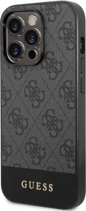 Image du produit Guess PU 4G Stripe Case pour Apple iPhone 14 Pro - gris (Apple iPhone 14 Pro)