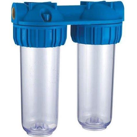 Haushalt Double, Wasserfilter, Blau, Transparent