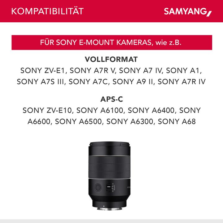 Image du produit Samyang DE 35MM F/1.4 SONY FE II (Sony E, Plein format)